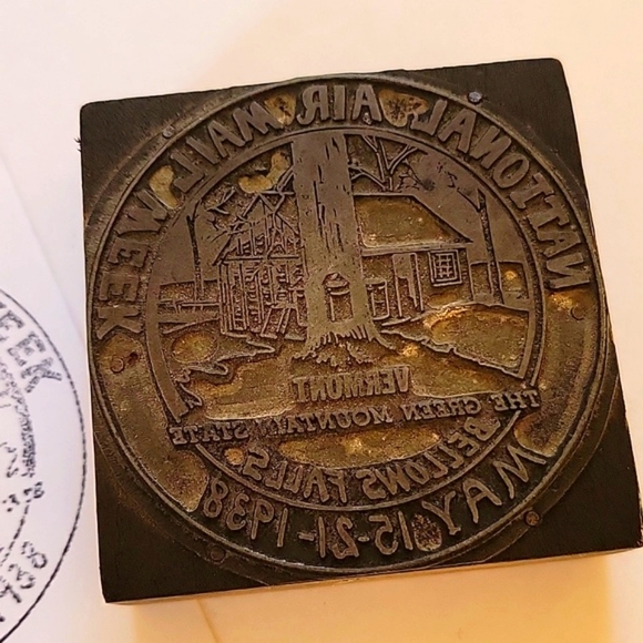 Vintage Seal National Air Mail Week Stamper 1938 - Picture 3 of 4